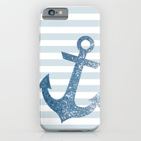 Society6 GLITTER ANCHOR IN BLUE iPhone Case $28.79
