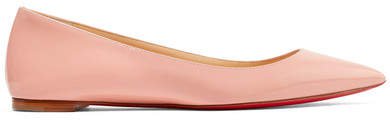 Ballalla Patent-leather Point-toe Flats - Antique rose
