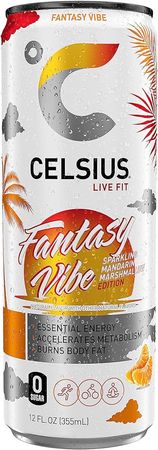 Amazon.com : CELSIUS Sparkling Fantasy Vibe, Functional Essential Energy Drink, 12 Fl Oz (Pack of 12) : Grocery & Gourmet Food