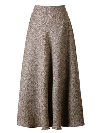 Choies Women's High Waist A-line Flared Long Skirt Winter Fall Midi Skirt at Amazon Women’s Clothing store