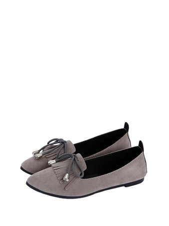 Bow Tie Detail Point Toe Flats