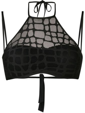 Parah Caged Mesh Bikini Top BIKINITOP Black | Farfetch