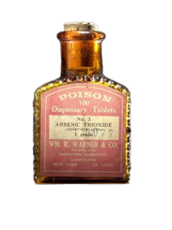antique poison bottle glass arsenic