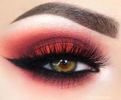 red eyeshadow