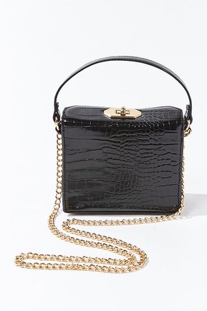 Faux Croc Leather Crossbody Bag | Forever 21