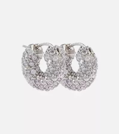 Jil Sander - Crystal-embellished hoop earrings | Mytheresa