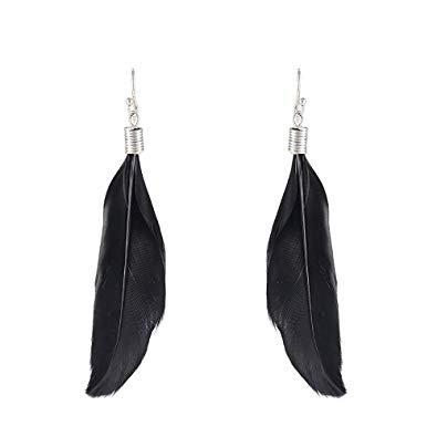 black feather earrings - Pesquisa Google