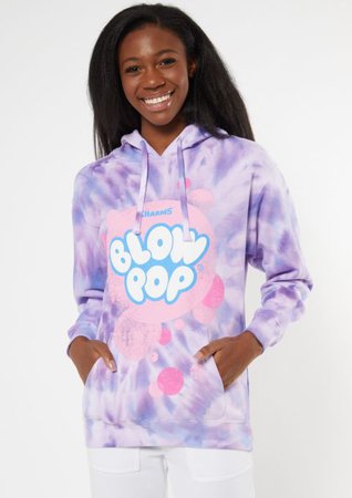 Purple Tie Dye Blow Pop Hoodie | Graphic Hoodies | rue21