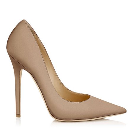 Jimmy Choo, Anouk Pointy Toe Pumps in Nude Suede