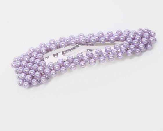 lavender pearl hair clip