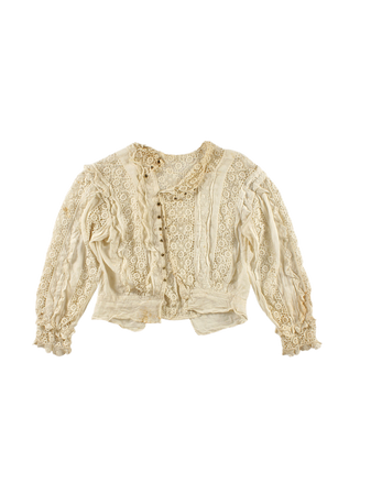 lace blouse top Victorian blouse cream ivory white