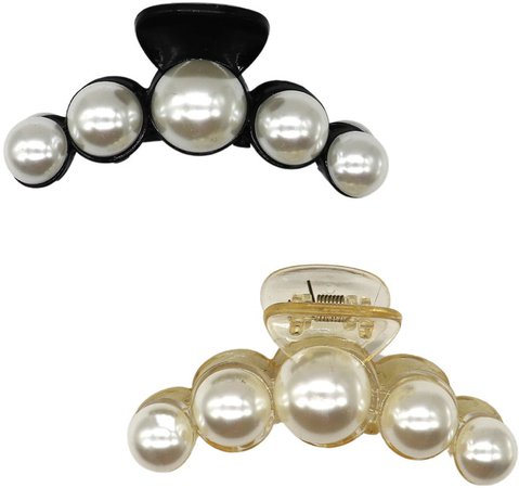 Assorted 2-Pack Imitation Pearl Jaw Clips