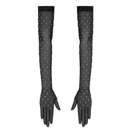 Rhinestone-Embellished Gloves – NDS the label