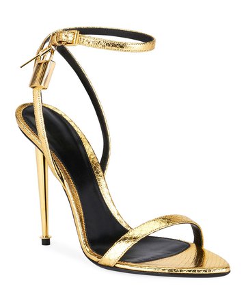 TOM FORD Laminated Printed Python Sandals