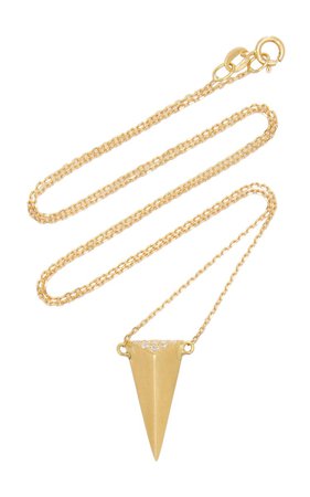 Large Isosceles 18k Yellow Gold Diamond Necklace By Karma El Khalil | Moda Operandi