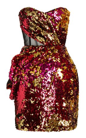 Draped Sequin Mini Dress By Halpern | Moda Operandi