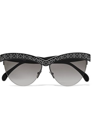 Alaïa | D-Frame studded acetate sunglasses | NET-A-PORTER.COM
