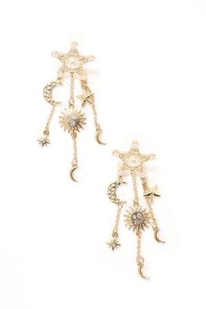In The Moon Light Drop Earrings - Gold | Fashion Nova, Jewelry | Fashion Nova