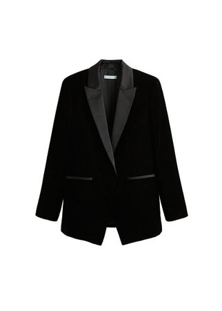 MANGO Velvet suit blazer