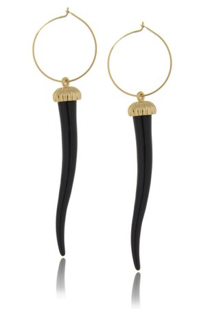 KENNETH JAY LANE PEPPER Black Hoop Earrings – PRET-A-BEAUTE.COM