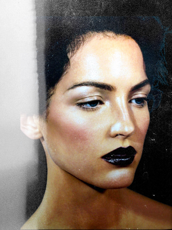 goth style black lipstick makeup