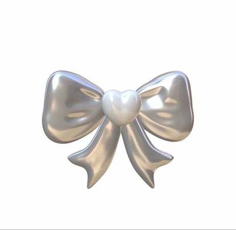 silver 3d bow aesthetic