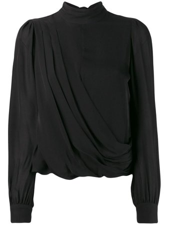 MICHAEL MICHAEL KORS asymmetric draped blouse