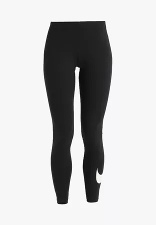 Nike Sportswear CLUB LOGO - Leggings - Trousers - black - Zalando.co.uk