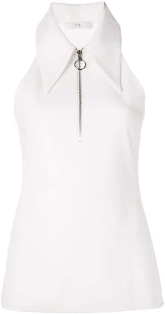 Structured crepe sleeveless top