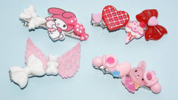 Kawaii cute small resin hairclips lolita fairy kei pastel | Etsy