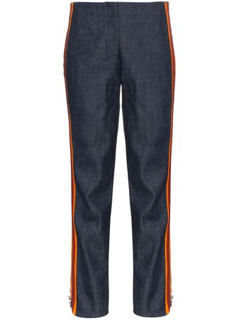 Calvin Klein 205W39nyc High Waist Striped slim-fit Jeans - Farfetch