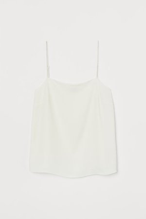 Crêped Camisole Top - White - Ladies | H&M US