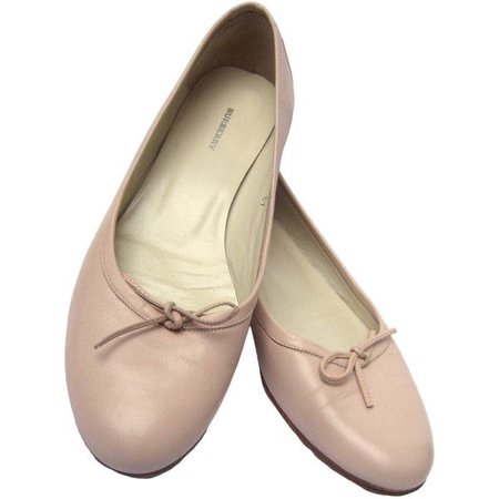 Burberry Blush Pink Leather Ballet Flats