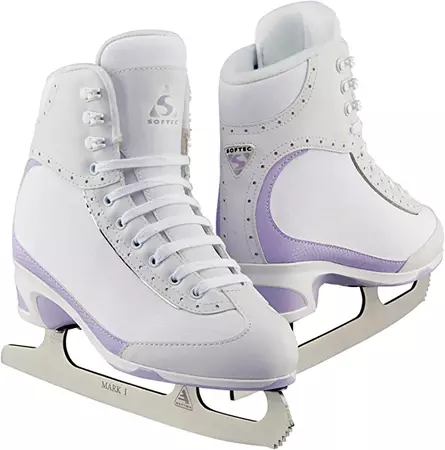 Amazon.com : SKATE GURU Jackson Ultima Softec Vista ST3200 Figure Ice Skates for Women/Color: White, Size: Adult 4 : Sports & Outdoors