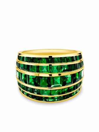 Pragnell 18kt Yellow Gold Manhattan Emerald Ring