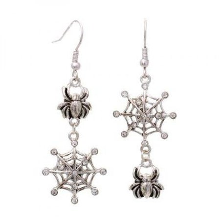 Halloween Spiderweb Earrings - Silver/Silver – BB Store