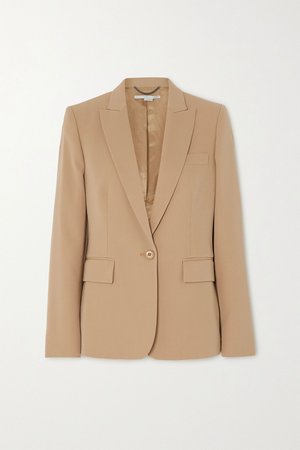 Beige Wool-blend twill blazer | Stella McCartney | NET-A-PORTER
