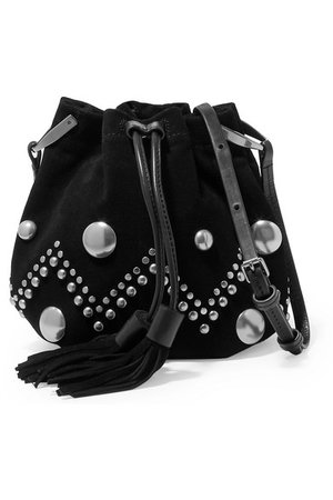 Isabel Marant | Kylio studded suede shoulder bag | NET-A-PORTER.COM