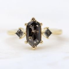 black and gold ring