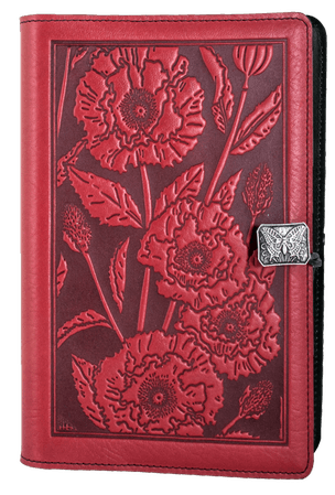 Leather Journal Cover | Diary | Oriental Poppy | Oberon Design
