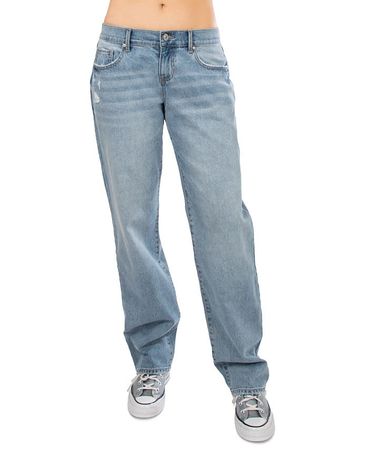 Rewash Juniors' Low-Rise Baggy Faded Jeans - Macy's