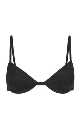 Pinstripe Tailored Bralette By St. Agni
