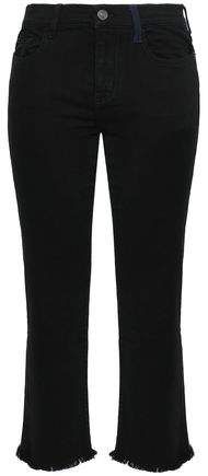 Frayed Mid-rise Kick-flare Jeans