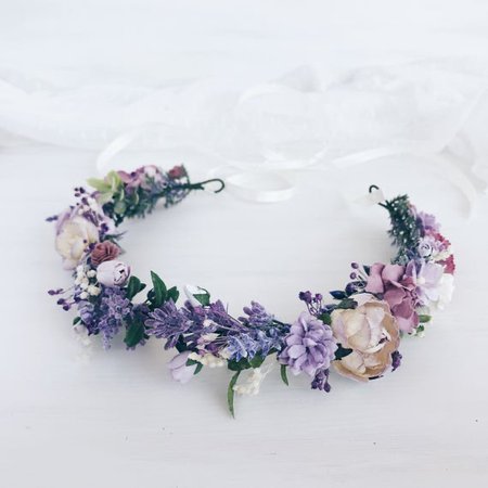 lavender flower crown