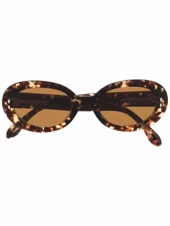 Isabel Marant Eyewear Tortoiseshell round-frame Sunglasses - Farfetch