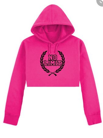 No Limit pink crop hoodie- No Limit Big Cartel