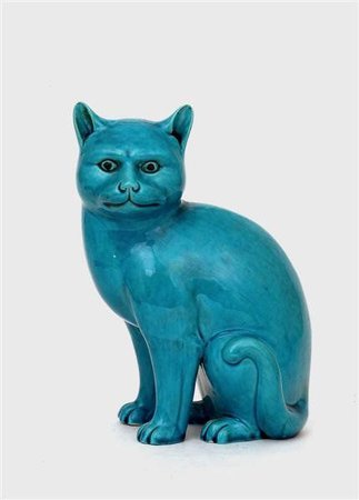 turquoise cat figurine - Google Search