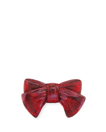 Judith Leiber Crystal Bow Clutch Bag In Red | ModeSens
