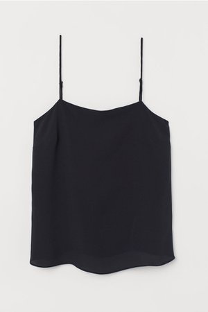 Crêped Camisole Top - Black - Ladies | H&M CA