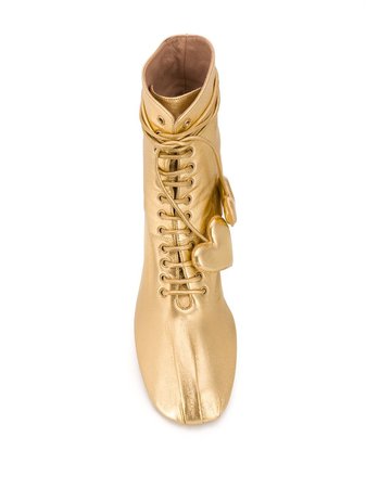 Gold Lanvin Antoinette Boots | Farfetch.com